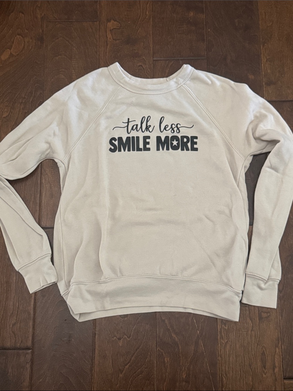 Hamilton Musical - Talk Less Smile More Cream Crewneck Sweatshirt